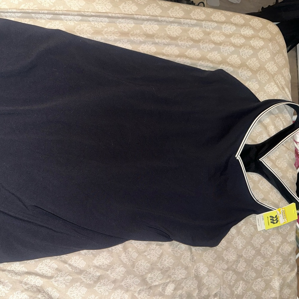 Uniqlo Black Top with White Accents
